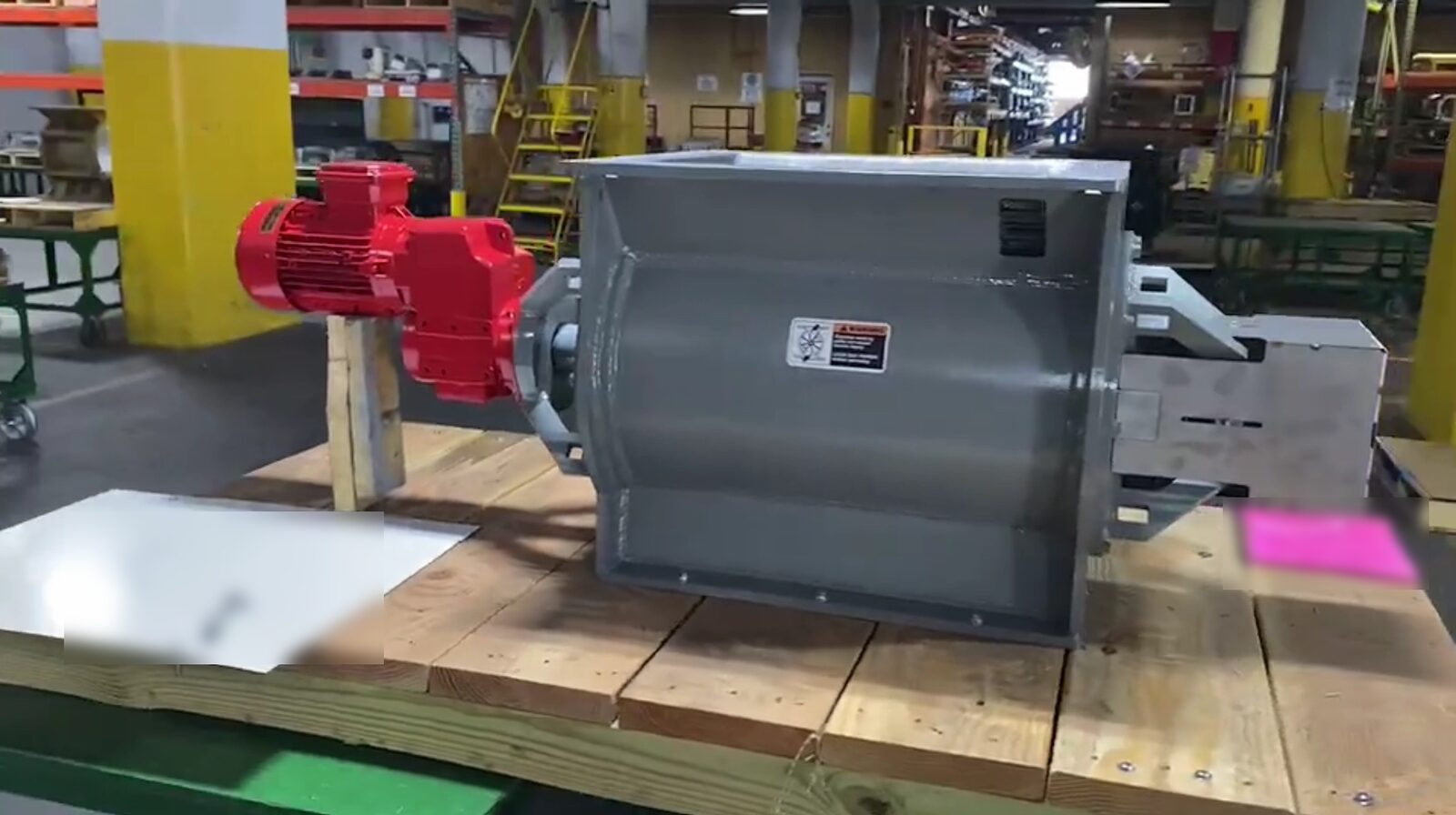 Bespoke rotary airlock built for a steel works